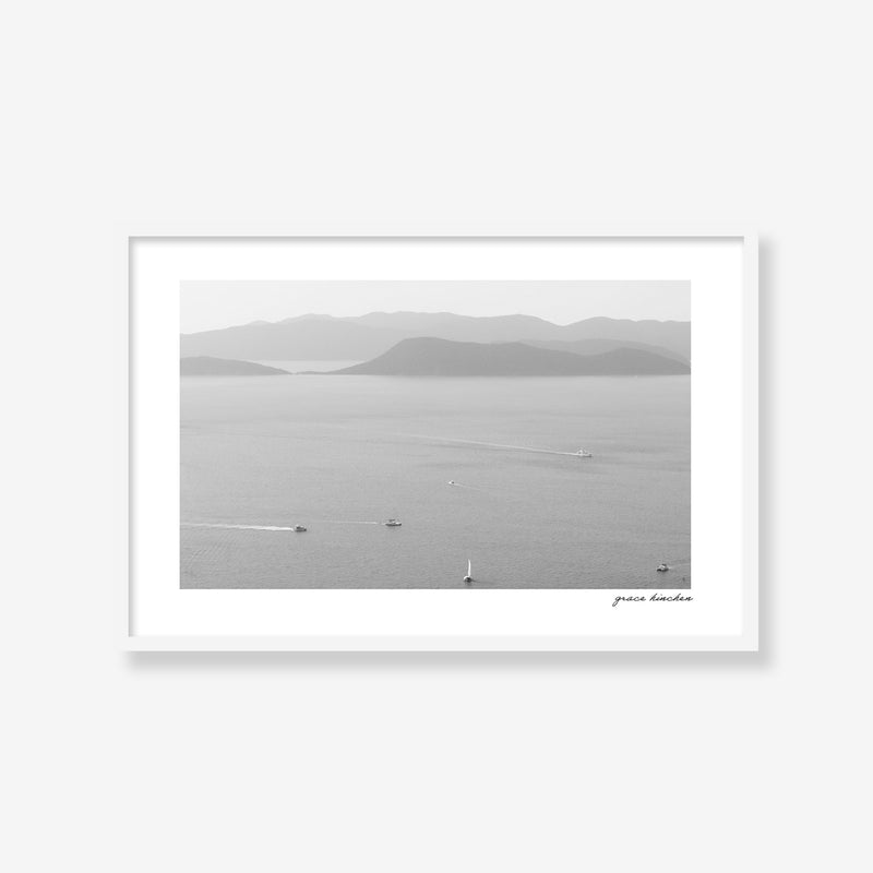 Monochrome Aerial of Sir Francis Drake Channel