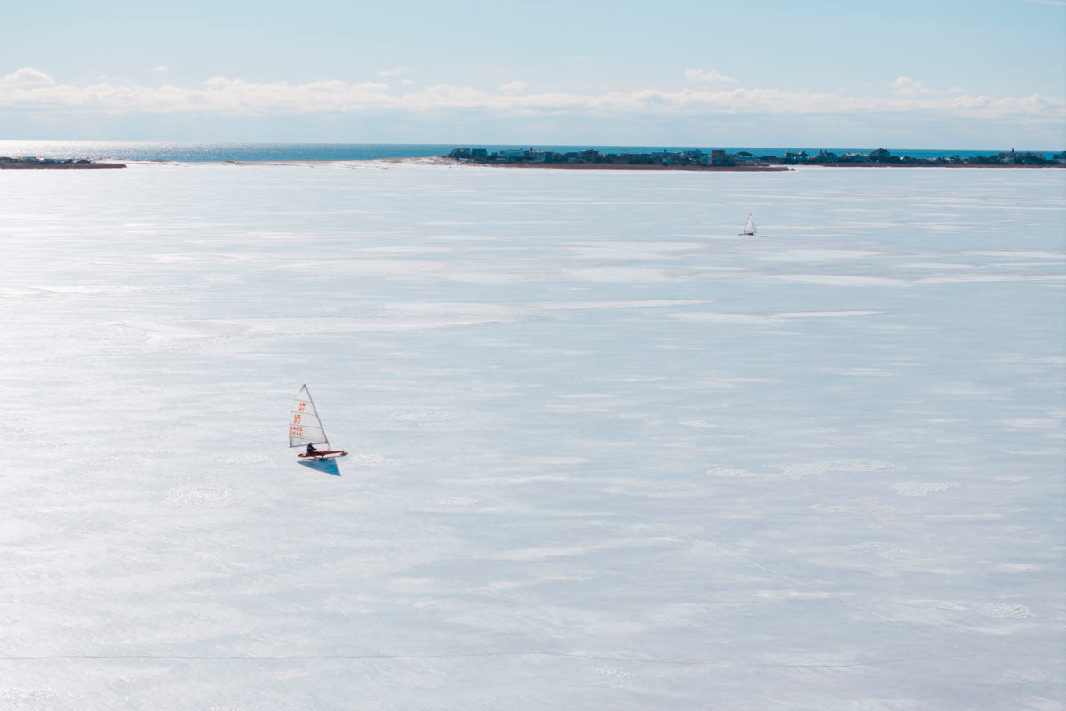 Iceboating on Mecox Bay